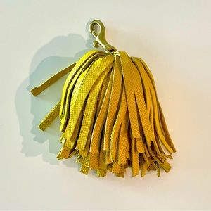 Clare V leather Pom Pom tassel